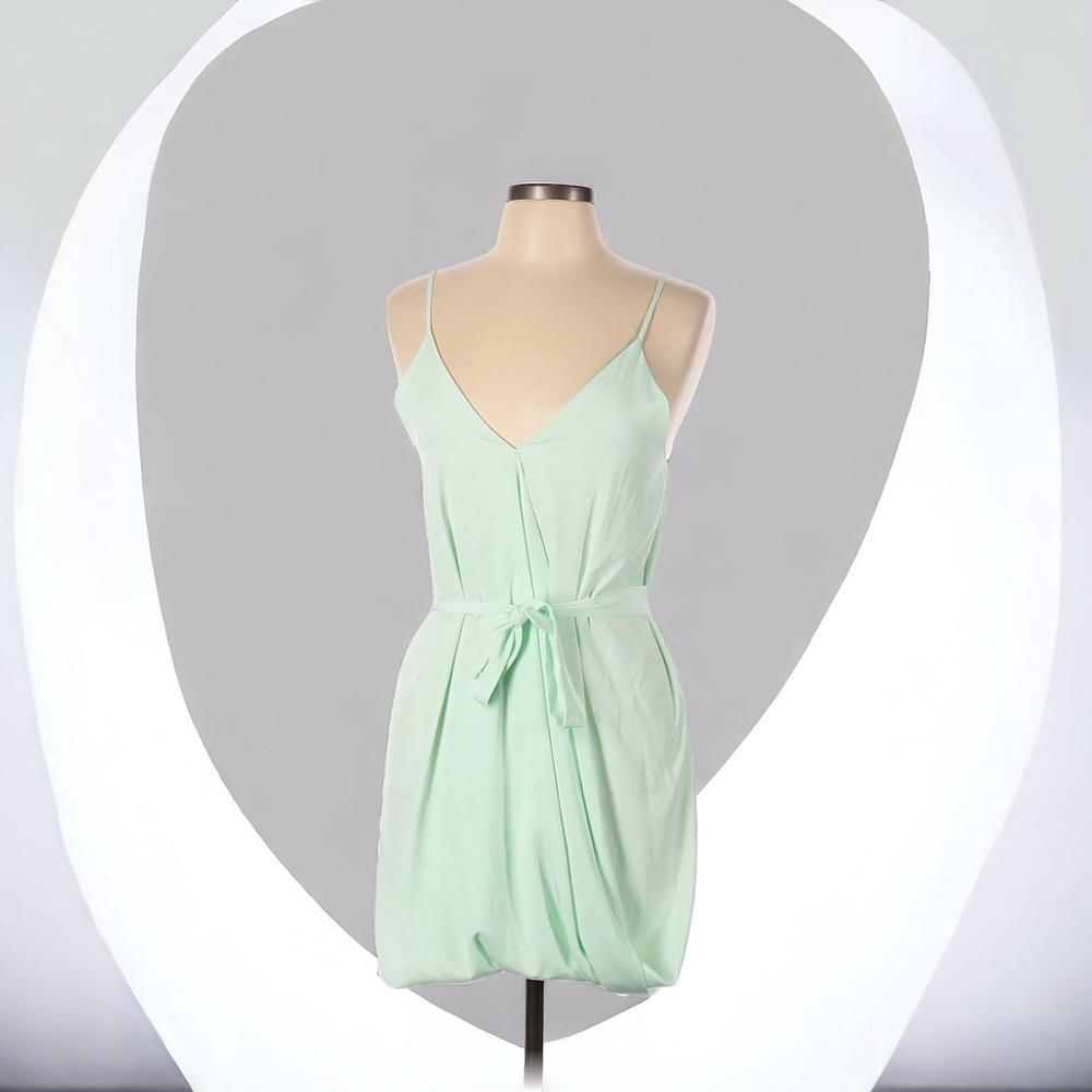 Assali Lavinia x REVOLVE Sleeveless Bow Mint Green V-Neck Mini Dress Large NWT - Picture 2 of 8